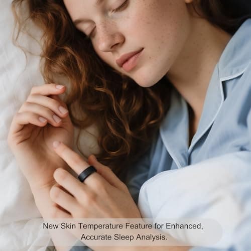 POBOVi Ring OnePlus - Ultra-Thin Titanium Smart Ring - 7 Days Battery Life - Fitness/SPO₂/Stress/HR/Sleep Skin Temperature Tracker - No App Fee - iOS&Android Compatible (Silver,Size 9) - Thumbnail 6