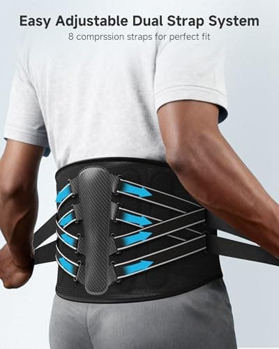 KineApex Back Brace for Lower Back Pain - Wide Lumbar Panel, 7 Stays & 3D Triangle Pad, Breathable Back Support Belt for Men Women for Work, Sciatica, Scoliosis, Herniated Disc Fits 35.5-39.4" Size L - Thumbnail 6