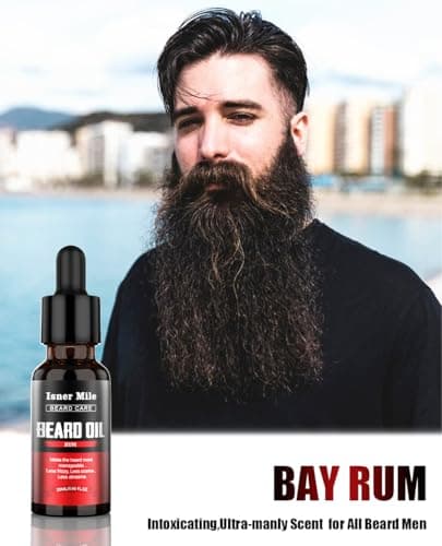 ISNER MILE Beard Oil Kit Stocking Stuffers: Gifts for Men Him Dad Boyfriend, Mustaches Conditioner - Soften - Strength with Sandalwood, Bay Rum, Vanilla, Cologne, Unscented, Beard Grooming and Care - Thumbnail 6