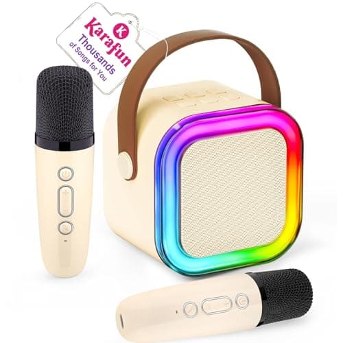 Mini Karaoke Machine for Kids, 2026 TOP Toys Birthday Gifts Ideas for Girls Ages 4, 5, 6, 7, 8, 9, 10, 12+ Years Old, Portable MP3 Player with 2 Wireless Mics for Family Home Party - Image 1