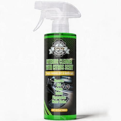 Car Interior Cleaner Spray, Multipurpose Leather Seat Cleaner Upholstery Car Cleaning Kit with Citrus Flavor Auto Dashboard Vinyl Detailing Supplies Kit,10 OZ - Image 1