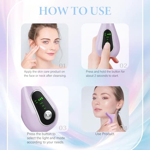 CNBHEABY Facial Massager, Portable Face Neck Massager Wand for Skin Care at Home - Thumbnail 5
