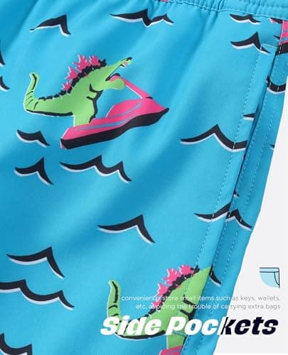 CoozySphere Mens Swimming Trunks Swim Trunks Quick Dry Swim Shorts with Mesh Lining Funny Swimwear Bathing Suits Board Shorts 7inch L - Thumbnail 5