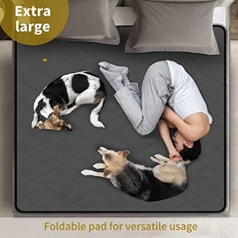 Washable Reusable Dog Pee Pads, 72"x72" Absorbent & Waterproof Puppy Training Pad for Crate, Playpen & Carpet, Large Potty Pads for Dogs, Cats & Small Pets - Thumbnail 3