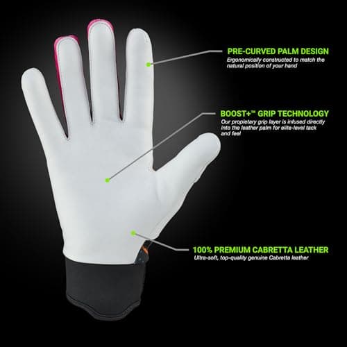 Grip Boost Loaded Baseball Batting Gloves with Boost Plus Leather - Adult and Youth Sizes (Miami Nights, Youth Medium) - Thumbnail 3