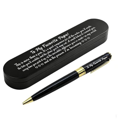 ABNTY Papa Gifts from Grandkids, Sentimental Birthday Christmas Gift, Custom Engraved Ballpoint Pen, Father's Day Papa Keepsake Gift