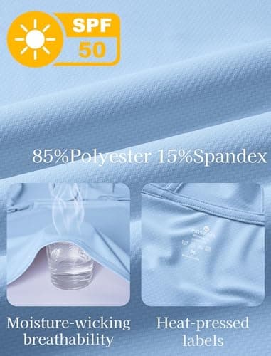 PINSPARK Men's UPF50+ Full Zip Outdoor Hoodies Lightweight Sun Protection Long Sleeve Jacket for Fishing Hiking with Pockets - Thumbnail 5
