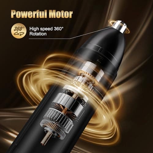 BLIBEE Nose Hair Trimmer for Men, 2025 Professional Painless USB Rechargeable Eyebrow Trimmer, Ear and Nose Hair Trimmer for Men Women, Facial Hair Remover with Powerful Motor, Black - Thumbnail 4
