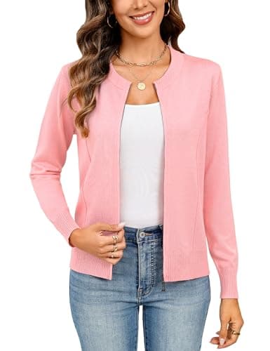 Totatuit Zip Up Jacket for Women Casual Lightweight Cardigan Long Sleeve Knitted Sweatshirts Crewneck Clothes Zip Up Sweater Tops White XXL