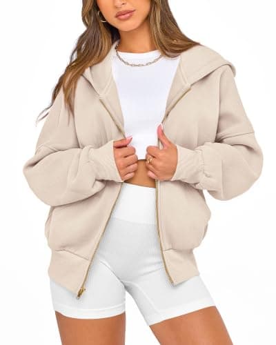 BTFBM Hoodies For Women Sweatshirt Fall Fashion Clothing 2026 Long Sleeve Fleece Jacket Winter Outfits Y2k Zip Up Hoodie(Apricot, X-Large) - Thumbnail 5