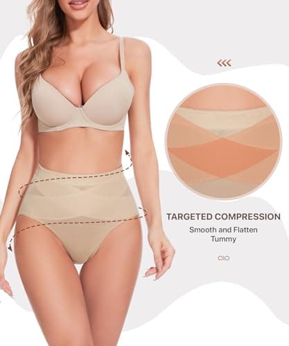GYDEK Shapewear Tummy Control Panties-Lower Body Shaping Briefs Compression Underwear Low Rise Shapewear Girdle Panty for Women - Thumbnail 3