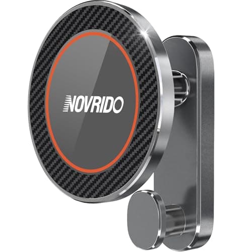 NOVRIDO Golf Cart Phone Holder Magnetic Mount, Golf Cart Accessories for Men, MagSafe Magnetic Phone Holder with Bottom Hook, Adjustable Golf Cart Phone Mount, Ring Included - Image 1