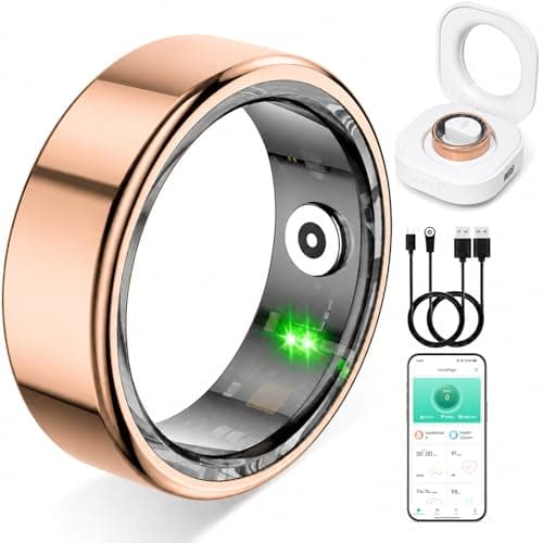 J-BRAUV Smart Ring for Women & Men, IP68 Waterproof Fitness Tracker Ring with Heart Rate, Blood Oxygen & Sleep Monitor, Health Tracker Ring Compatible with iOS & Android, No Subscription Fee (#11) - Image 1