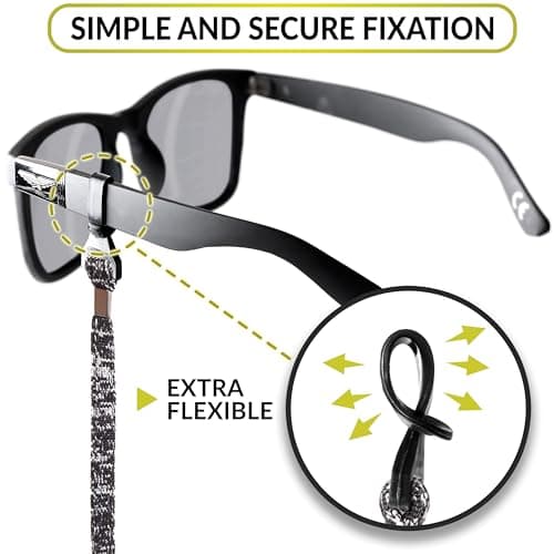 SIGONNA Eye Glasses String Holder Strap - Eyeglass Straps Cords for Men Women - Eyeglass Holders Around Neck - Sunglasses String Chain Lanyard Retainer - 4 Pcs Green Yellow - Thumbnail 4