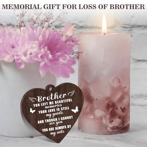 Boiveco Memorial Gifts for Loss of Brother, Sympathy Gift for Loss of Brothers Memorial Picture Frame, In Memory of Brother Grief Remembrance Bereavement Sentimental Gifts, Display Two 4x6 Photos - Thumbnail 2