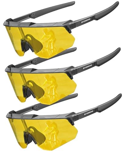 QALLY Polarized Sport Sunglasses Men Women Bike Sunglasses for Men Cycling UV Protection Baseball Running 3 Packs - Image 1