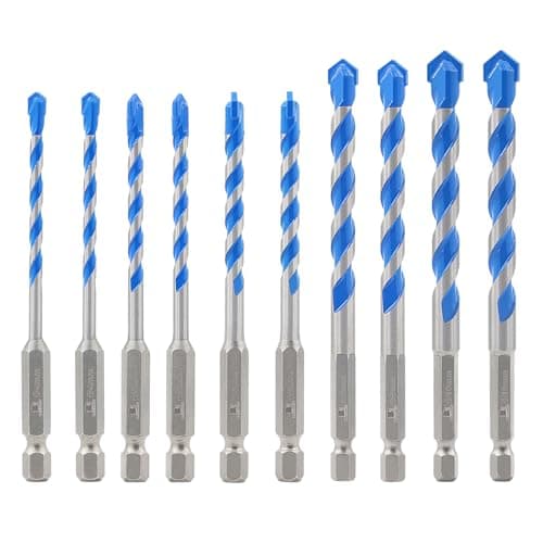 BRSCHNITT Carbide Drill Bit Set - Dry Drill Bit Set for Masonry, Concrete, Bricks, Wood, Plastic etc(4/5/6/8/10MM*2 Quick-fit Shank) - Image 1
