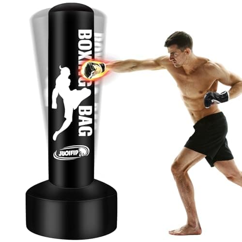 69'' Free Standing Punching Bag for Adults, Boxing Equipment Kicking Bag Inflatable Kick Boxing Bag with Stand for Training MMA Muay Thai Fitness - Image 1