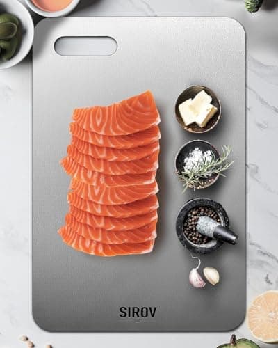 Titanium Cutting Board Set of 3, Premium Pure Titanium Chopping Boards for Kitchen, Non-Toxic & Dishwasher Safe for Meat, Fruit, and Vegetables (Set of 3)-Upgraded Version - Thumbnail 2