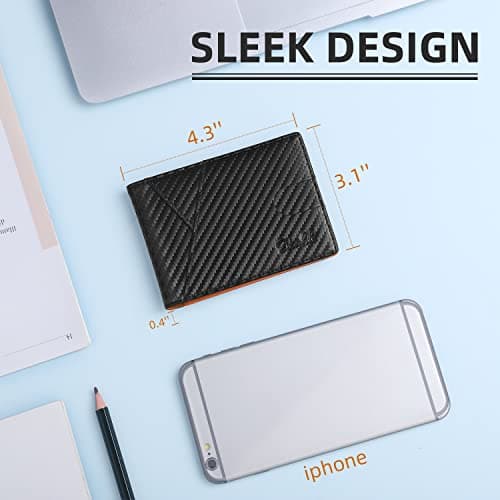 Zitahli Bifold Wallets for Men - Slim RFID Leather Credit Card Holder for 6-11 Cards, Minimalist Thin Wallet with ID Window & Cash Slot,Front Pockt Carteras Para Hombres, Birthday Gifts for Men - Thumbnail 2