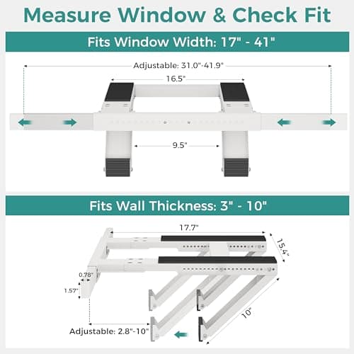 No-Drilling Window Air Conditioner Support Bracket, AC Holder Stand Mount - Thumbnail 3