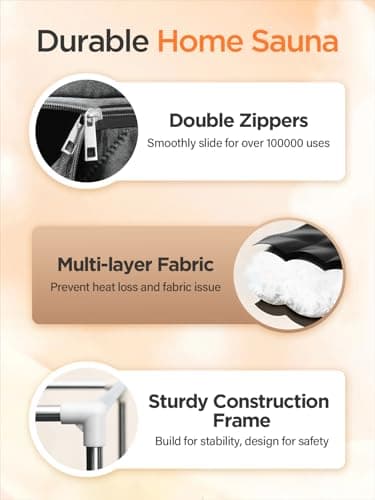 pikulLA Portable Steam Sauna for Home |Personal 71" Full Body Sauna Tent with 1200W 3L Steamer, 15 Levels, Remote & Chair | Moist Heat for Relaxation, Workout Recovery & Stress Relief – VOC-Free - Thumbnail 6