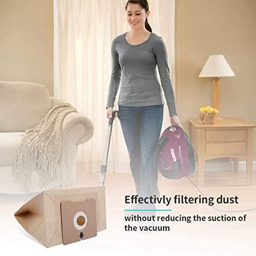 KEEPOW Dust Bags Compatible with Bissell Zing Vacuum 1608,1668,1668C, 1668W, 2154A, 2154C, 2154W, 4122, 4122D – Replacement Vacuum Bags Compatible with PowerForce Bagged Canister, 18 Pack + 1 Brush - Thumbnail 5
