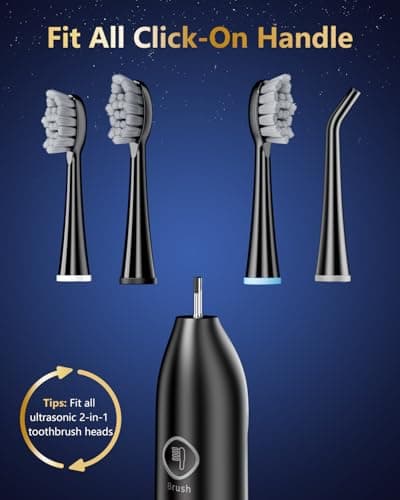 Ducard 3-in-1 Electric Toothbrush with Water Flosser: Portable flossing Toothbrush Combo for Adults, Cordless Travel Design, 3 Brush Modes & 5 Floss Speeds, Deep Cleaning for Braces/Sensitive Gums - Thumbnail 6