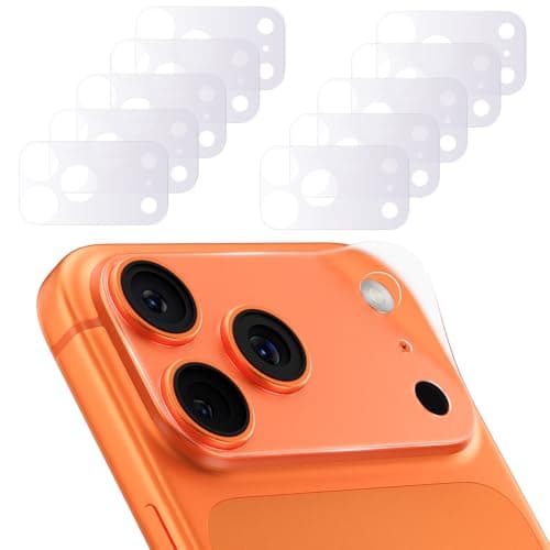 YWXTW 10 Pack Camera Lens Sticker for iPhone 17 Pro Max, [1:1 [Anti Fingerprint] Matte Camera Protective Film, Camera Skin Plateau Protector, Case Friendly
