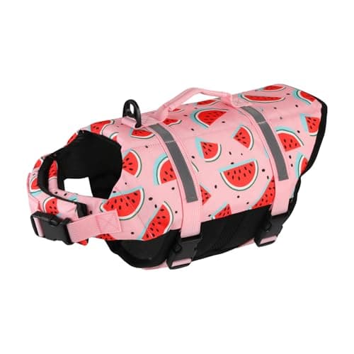 Doglay Dog Life Jacket, Dog Life Vest for Swimming Boating, Adjustable Puppy Life Jacket with Reflective Stripes, Superior Buoyancy Pet Swimming Vest for Small Medium and Large Dogs