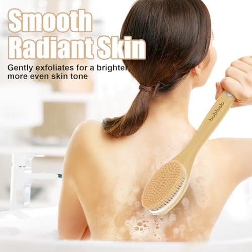 Back Scrubber for Shower,Bath Brush with Long Handle,Men and Women (Blue) - Thumbnail 5
