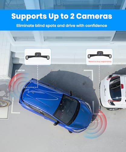 AUTO-VOX Wireless Backup Camera: 5" 1080P HD Dual-Channel Monitor, Easy Installation,Stable Digital Transmission Signal,IP69K Waterproof Night Vision Back Up Camera for Truck,SUV,Pickup,Car,Trailer - Thumbnail 5
