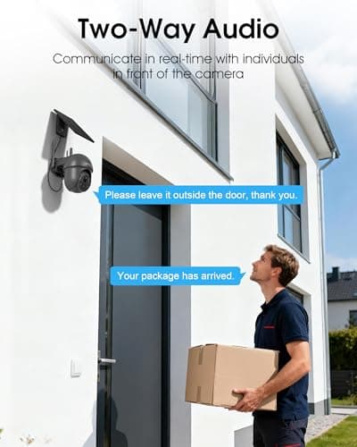 ARCCTV Security Cameras Wireless Outdoor Solar, 4MP 360° View Battery Powered Outdoor Camera, Night Vision with Light, 2-Way Audio, PIR Motion Sensor, 2.4G/5G Dual Band WiFi, SD/Cloud Storage, Grey - Thumbnail 6