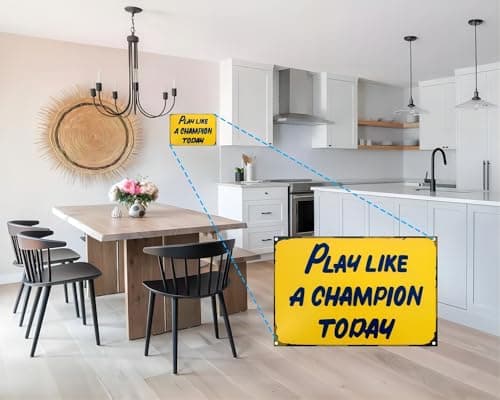 Carastora Vintage Metal Tin Sign Funny Sarcastic Party Wall Art Decor Signs Play Like A Champion Today Tin Metal Tin Sign Tin Plate Sign Wall Art Decor Tin Sign For Bar Restaurant Cafe Man Cave Pub - Thumbnail 2