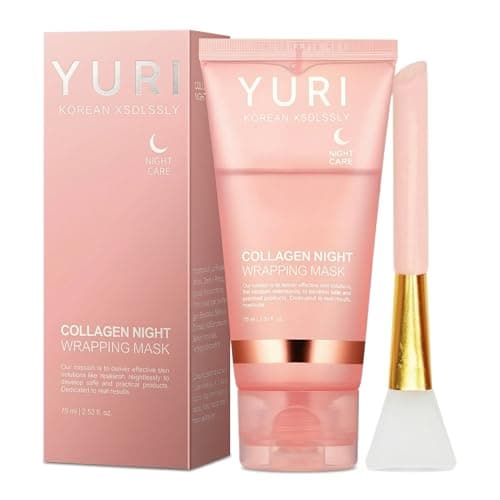 Collagen Night Wrapping Mask, Collagen Overnight Glass Skin Peel Off Face Mask, Elasticity & Hydration Care, Restored Balance & Ongoing Renewal, Hydrolyzed Collagen For Glowing Skin,for all skin types