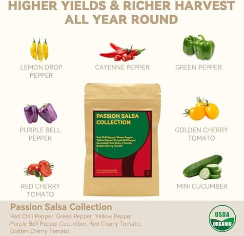 inbloom Salsa Seed Pod Kit for Aerogarden Hydroponics Growing System Kit, 7-Pods (350+ Seeds Included Cherry Tomato, Pepper & Cucumber), Grow Anything Hydroponic Supply for IDoo Ahopegarden - Thumbnail 3