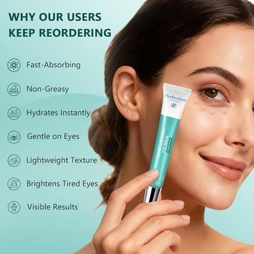 Instant Eye Tightener Cream - Eye Care, Under Eye Lift Serum, Bags and Dark Circles, Reduces Fine Lines & Crow's Feet Instantly, Puffiness, Smooths Wrinkles & Fine Lines in Minutes,15 ML - Thumbnail 2