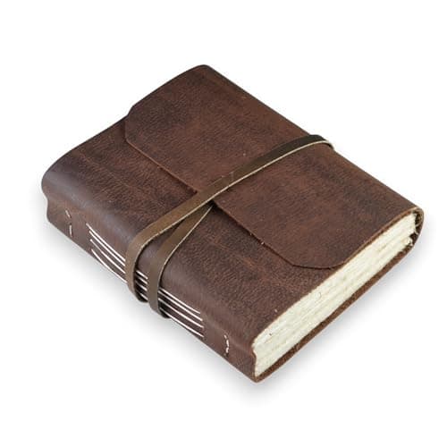 Kathmandu Valley Co. Everest Explorer Heritage Deluxe Edition, Vintage Leather Bound Journal with Handmade Heavyweight Tree-free Lokta Paper, Made in the Himalayas of Nepal, 6x8 inches (Large)