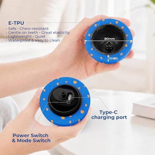 Fsitego Interactive Dog Ball Toys, Automatic Moving Bouncing, Rotating Smart Dog Toy for Small, Medium, Large to Keep Them Busy, Durable E-TPU Material & IP65 Waterproof, 5H Continuous Use(Blue) - Thumbnail 6
