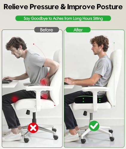 Irosiy Premium Seat Cushion - Pressure Relief Cushion for Office Chair, Car, Wheelchair | Cool Gel Memory Foam for Tailbone Pain Relief | Multi-Purpose Comfort - Thumbnail 2