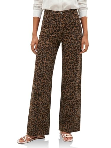Cicy Bell Jeans for Women Wide Leg Baggy High Waisted Straight Trendy Denim Pants - Image 1