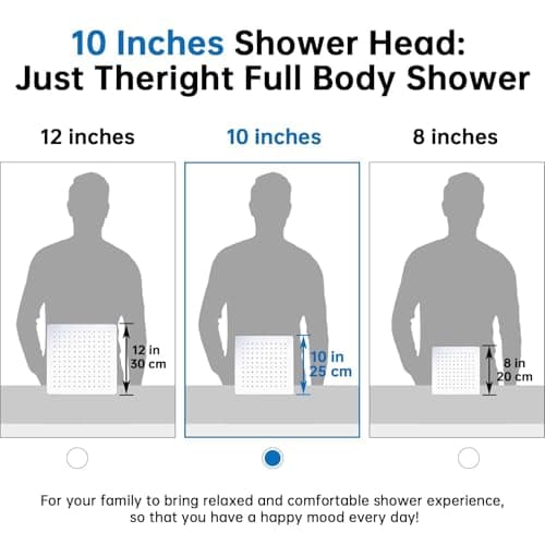 G-Promise All Metal 10 Inches Rainfall Shower Head with Handheld Spray Combo, 3 Settings Diverter, Adjustable Extension Arm with Lock Joints, 71 Inches Stainless Steel Hose (Chrome) - Thumbnail 4