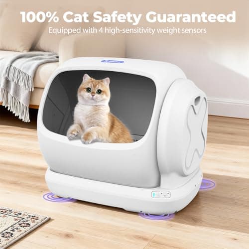 Robotail XXXL Self-Cleaning Cat Litter Box, 106L Extra-Large Automatic Cat Litter Box for Multiple Cats, Safety Sensor/Anti-Pinch Patent/Smart APP Control/Low Entrance/Double-Layer Defense/Easy Clean - Thumbnail 3