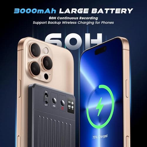 Bantropolis AI Voice Recorder 64GB, Intelligent Transcription and summarization, Supports 107 Languages, with 3000mAh Magnetic Charging, Suitable for Meetings, lectures, Calls and interviews - Thumbnail 4