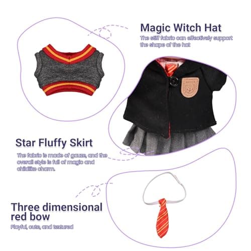 Magic Academy Style Doll Clothes Accessories, 17cm Doll Outfits for Display, Photo Props, Collectors, Birthday Halloween - Thumbnail 3