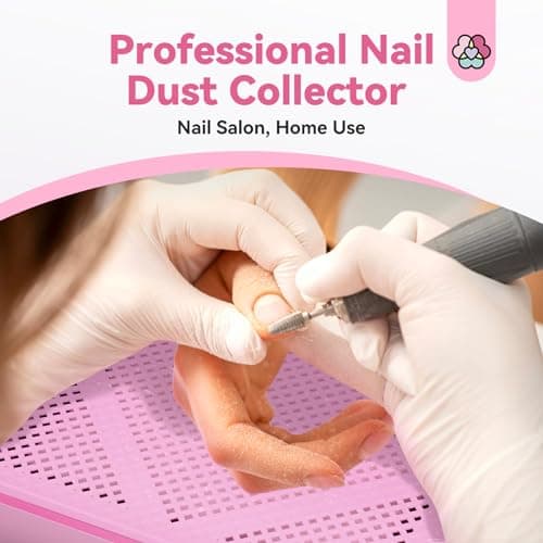 SAVILAND Nail Dust Collector, 60W Powerful Nail Vacuum Dust Collector Cleaner, Compact Dust CollectorTech with Dust Brush, Reusable Filter Manicure Tool for Acrylic Nail Gel Polishing,Salon & Home - Thumbnail 2