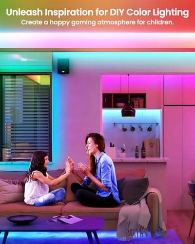 Pak LED Strip Lights 105ft, RGBIC Color Changing Smart Lights with App, Remote & Voice Control, Music Sync, 64 Scenes, Flexible, DIY Cuttable, Easy Installation for Bedroom, TV, Gaming, Party - Thumbnail 6