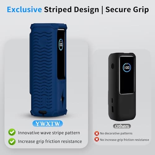 YWXTW Silicone Case for Anker Laptop Power Bank (25,000mAh/165W) - Shockproof Drop-Resistant, Built-in Cable Storage | Non-Slip Grip, Hidden Dust Plug Protective Cover for Anker Power Bank 165w - Thumbnail 3