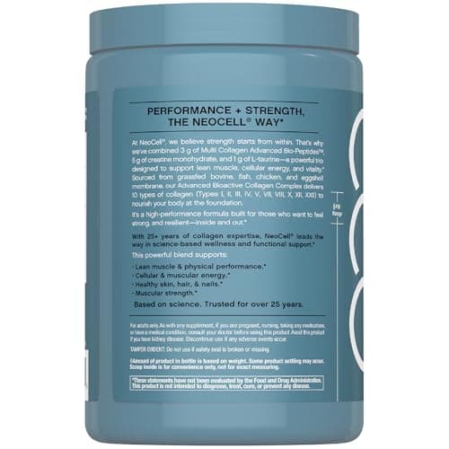 NeoCell Creatine Monohydrate Powder | 30 Servings | with Multi Collagen Peptides | Unflavored | for Women and Men - Thumbnail 3