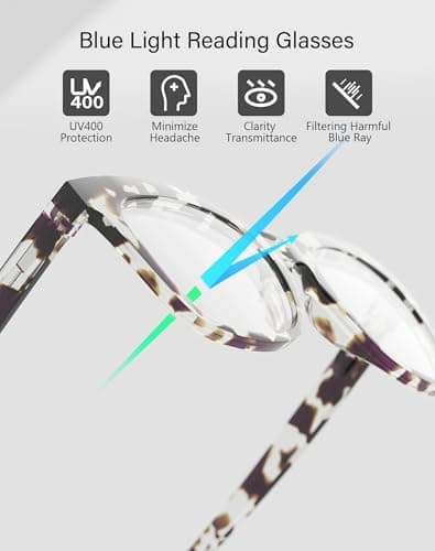 OUKEMAX 3-Pack Women's Reading Glasses with Blue Light Blocking and Anti-Glare Features A4 - Thumbnail 6